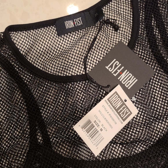 NWT - Iron Fist Skull Dress w/ Mesh Overlay - Picture 5 of 10